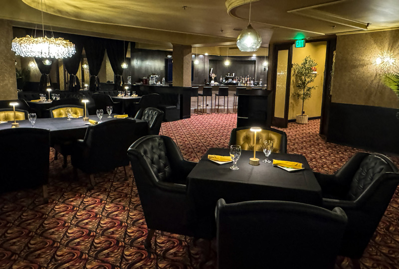 Third-floor dining at Rick's Steakhouse