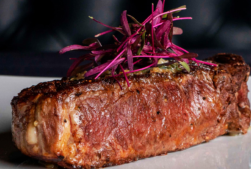 Steak entrée at Rick's Central City Steakhouse