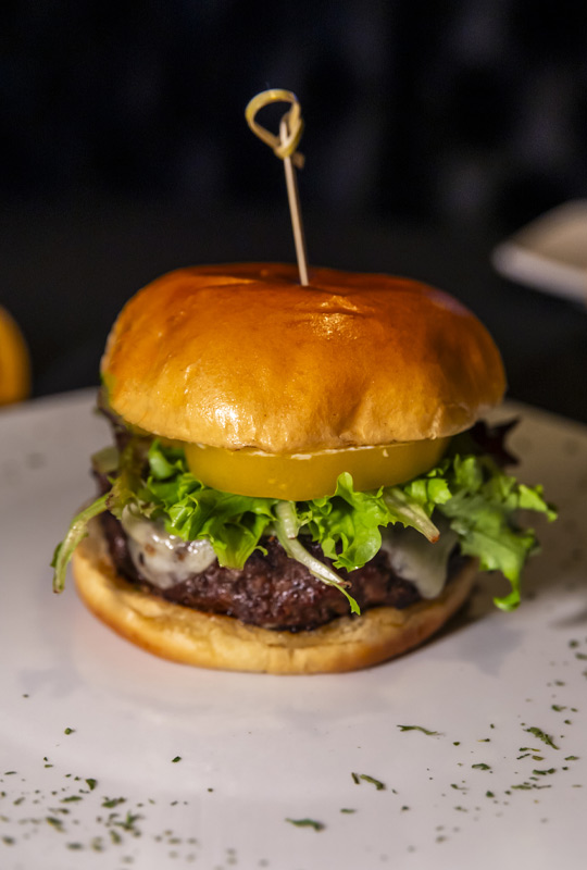 Gourmet burger at Rick's Central City