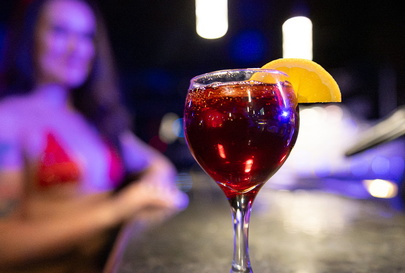 Top-shelf drinks at Rick's Central City